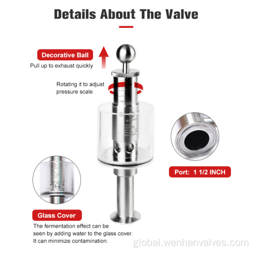 Straight PipeType Brewing Equipment Pressure Relief Valves